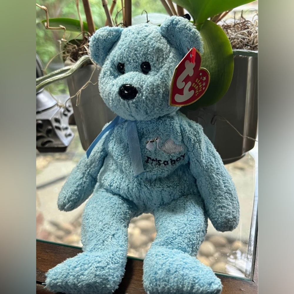 Ty “It’s a Boy” Light Blue Beanie Baby Bear